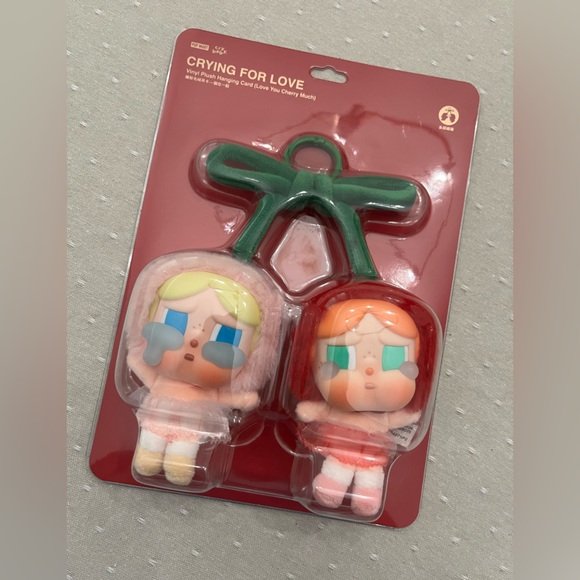 Crying for Love Plush Keyring Set - Green and Red - Picture 1 of 2